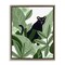 Stupell Industries Panther in Tropical Leaves Framed Floater Canvas Wall Art Design by Dorothy Fagan